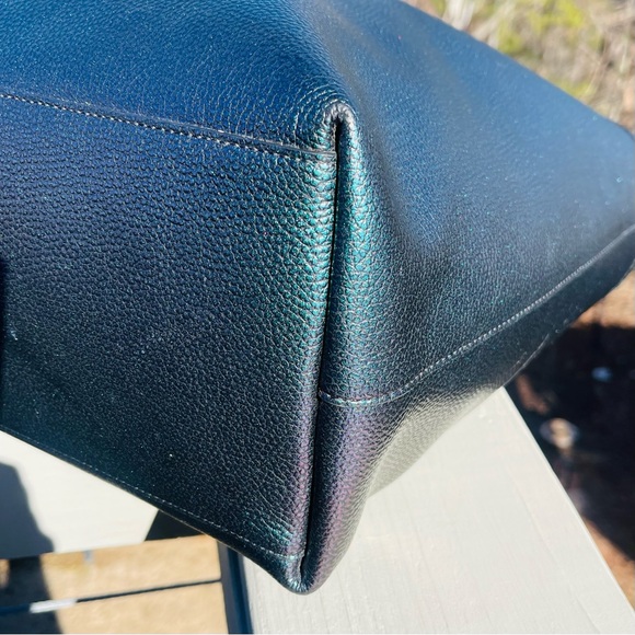 RARE COACH Hologram Metallic Petrol Large City Bag Tote Purple Green Teal Blue - Picture 11 of 16